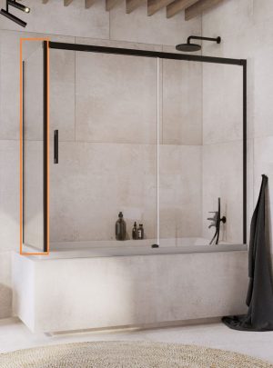 Стінка для ванни нерухома Idea Black PN S 70 L, RADAWAY