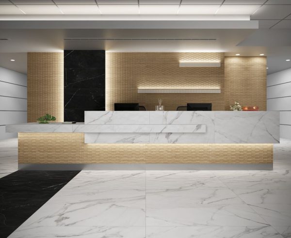 Плитка керамогранітна Calacatta White MAT 600x1200 Newker - Зображення 2