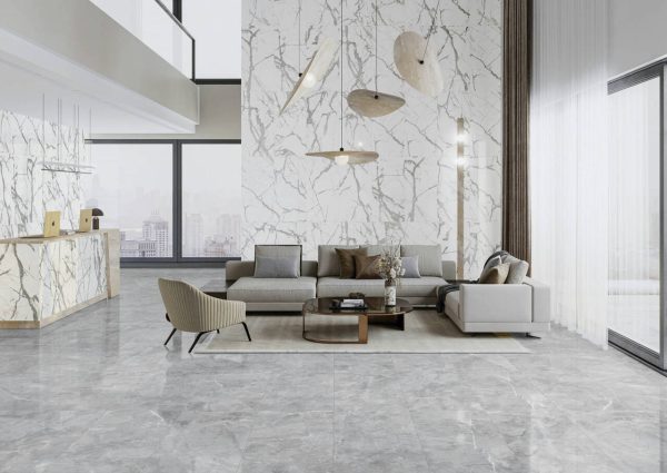 Плитка керамогранітна Vaglia Nanotech Grey POL 600x1200 Newker - Зображення 2