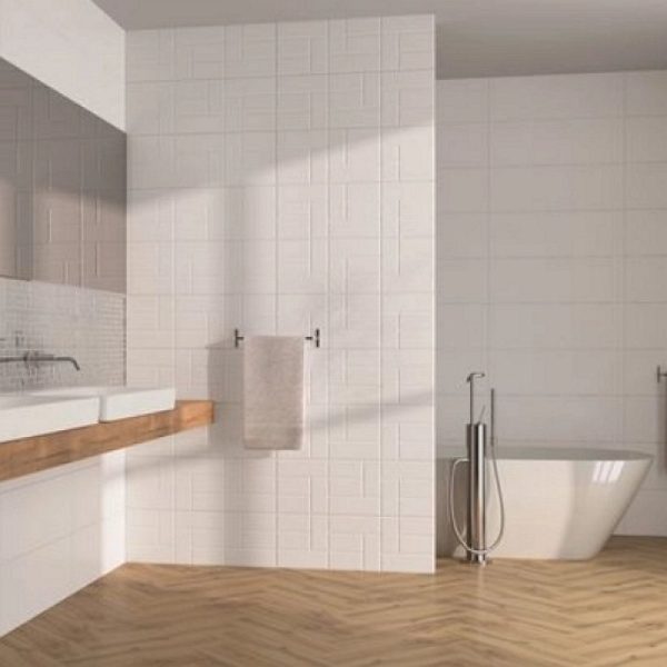 Плитка стінова Art White RECT 250x750 Ceramika Color - Зображення 2