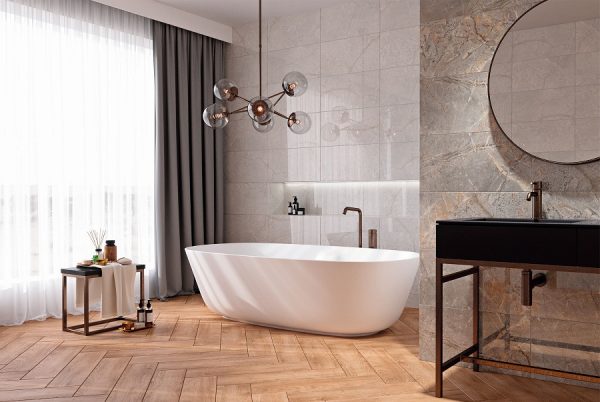 Плитка стінова Brera Grey RECT 300x600 Ceramika Color - Зображення 2