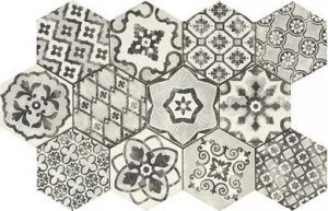 Плитка керамогранітна RGL2 Eden Esagona Romance Bianco 182x210 Ragno