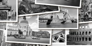 Декор Г2С421 Absolute Чорний Колаж 30x60 код 0347 Голден Тайл