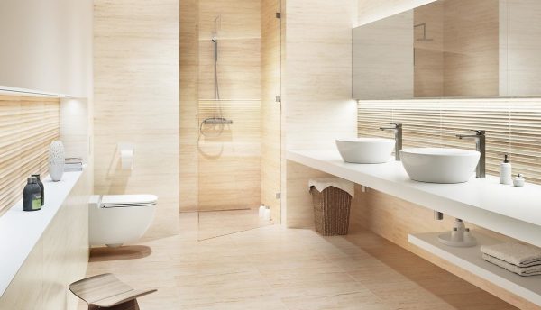 Плитка стінова Classic Travertine Beige 24x74 код 2332 Опочно - Зображення 2