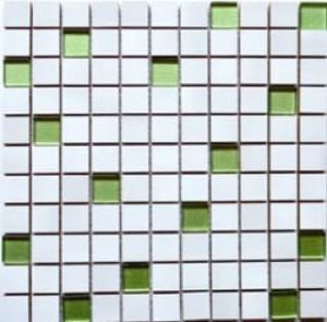 Мозаїка декоративна СМ 3087 C2 Prato white/green silver 30х30	Кераміка Лео	 УКРАЇНА
