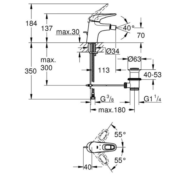 Змішувач для біде Eurostyle (33565003), Grohe - Зображення 3