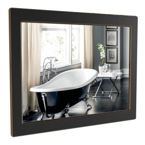 Дзеркало Беатріче 80 Чорний Патина Хром, Аква Родос