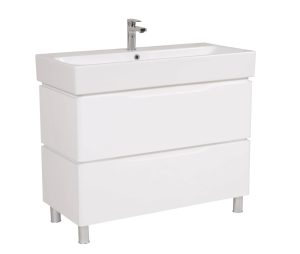 Шафка з умивальником Венеція Біла Пінто 100, Аква Родос