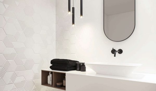 Плитка стінова Woodskin Bianco Heksagon C STR 171x198x9 Paradyz - Зображення 2