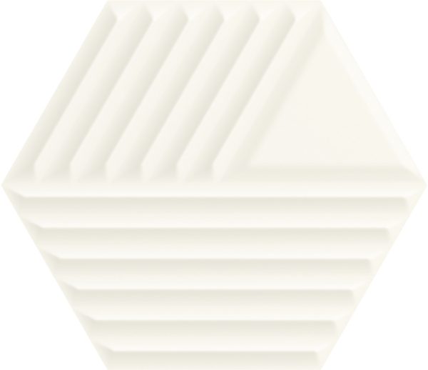 Плитка стінова Woodskin Bianco Heksagon C STR 171x198x9 Paradyz