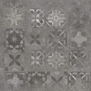 Плитка керамогранітна Softcement Graphite Decor Patchwork POL 597x597x8 Cerrad
