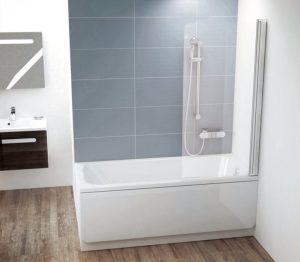 Шторка для ванни одноелементна CVS1-80 R Transparent, (7QR40C00Z1) RAVAK