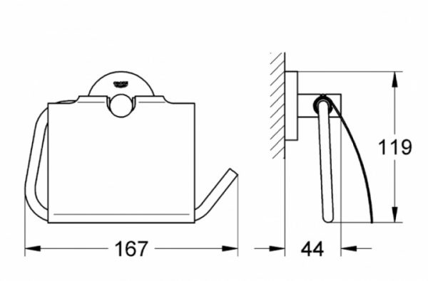 Тримач для туалетного паперу Essentials (40367001), Grohe - Зображення 3