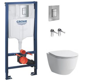 Комплект Інсталяція Rapid SL (38772001) Grohe + Унітаз PRO Rimless з кришкою (H8669570000001) LAUFEN
