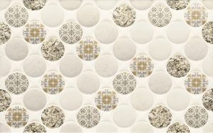 Плитка стінова Enrica Crema Motyw STR 25x40 код 0886 Ceramika Paradyz