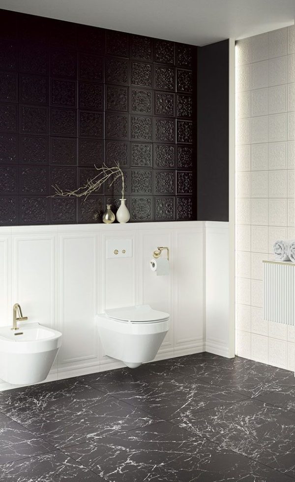 Плитка стінова Classy Chic Nero C STR 19,8x19,8 код 9379 Ceramika Paradyz - Зображення 3