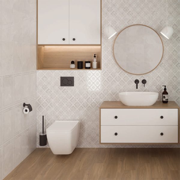 Плитка стінова Glam White GLOSSY 25x40 код 1275 Церсаніт - Зображення 2