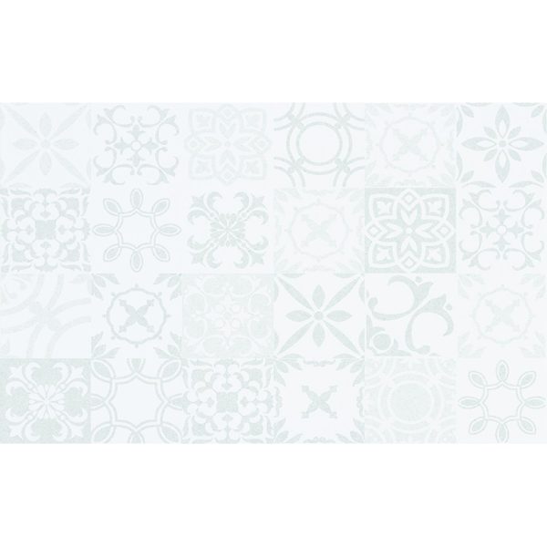 Плитка стінова Sansa White Pattern GLOSSY 25x40 код 1466 Церсаніт