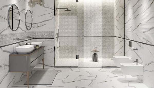 Плитка керамогранітна Blumarine White SATIN 420x420x8 Opoczno - Зображення 2