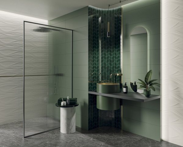 Плитка стінова Nightwish Green RECT 250x750x9 Paradyz - Зображення 4
