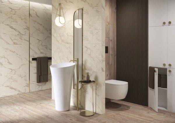 Плитка стінова Serene Bianco RECT 250x750x9 Paradyz - Зображення 3