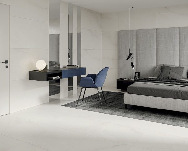 Плитка керамогранітна Elegantstone Bianco RECT LAP 598x1198x10 Paradyz - Зображення 3