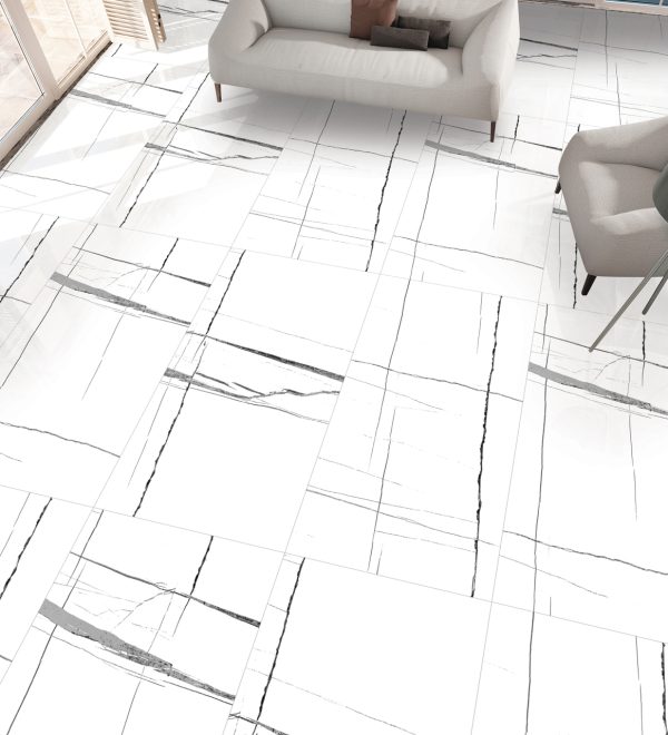 Плитка керамогранітна Lorent White POL 600x1200 Raviraj - Зображення 2