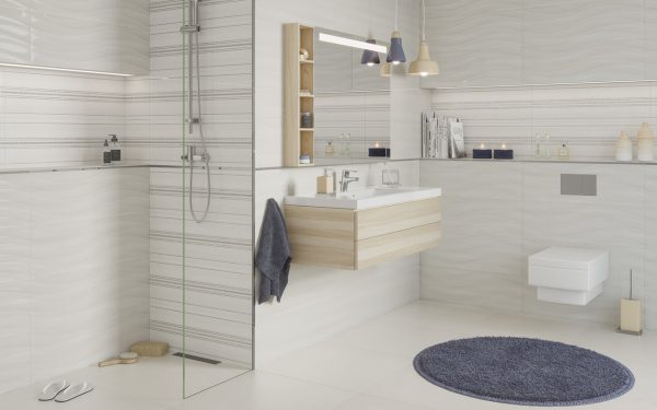 Плитка стінова Living Cream Wave RECT 250x750 Ceramika Color - Зображення 2