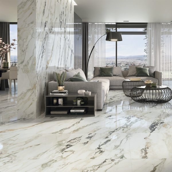 Плитка керамогранітна Capraia Bianco POL 600x1200x9,5 Rocersa - Зображення 2