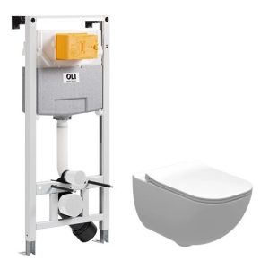 Комплект Інсталяція OLI 120 Azor Plus (099949) + Унітаз Palo Rimless з кришкою (A34H137000) Roca