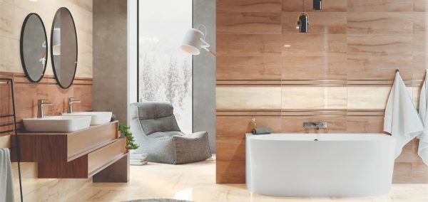 Плитка стінова TERRA Cream RECT 250х750 Ceramika Color - Зображення 2