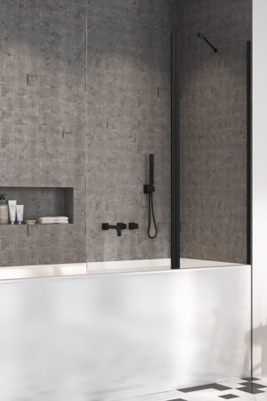 Шторка для ванни NES 8 Black PND II 100 R RADAWAY