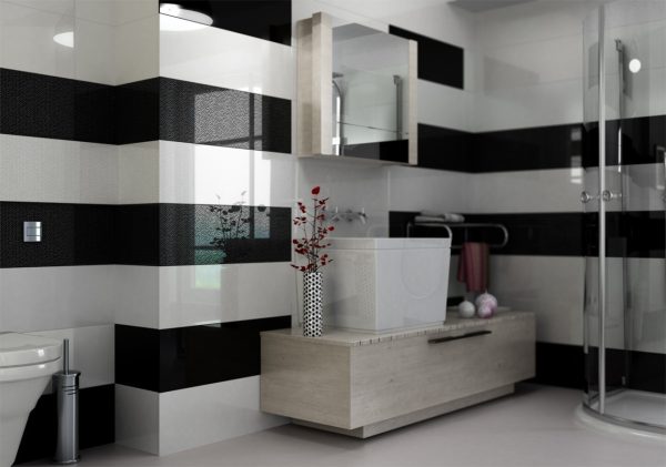 Плитка стінова CCR36-1 Onda Black RECT 250x750x9 Ceramika Color - Зображення 2