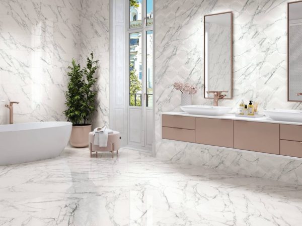 Плитка стінова Loira White Relieve 300x900 Porcelanite Dos - Зображення 2