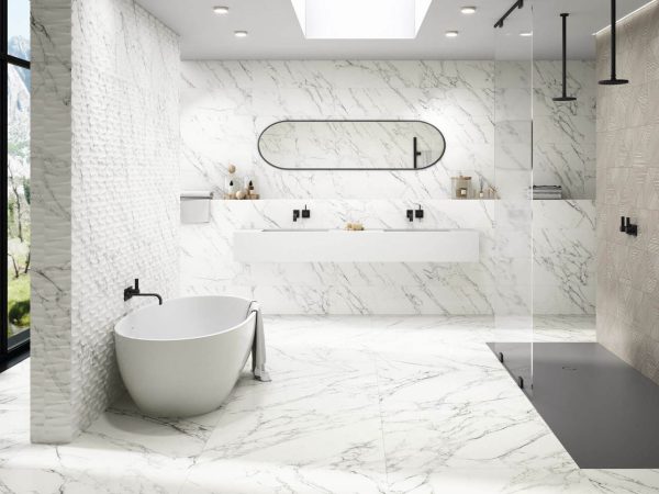 Плитка стінова Loira White Brillo 300x900 Porcelanite Dos - Зображення 2