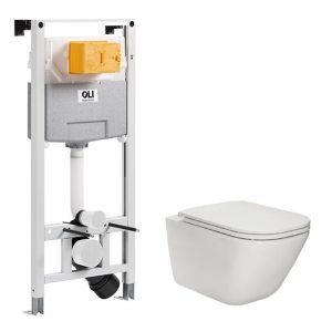 Комплект Інсталяція OLI 120 (099949) + Унітаз Gap Rimless з кришкою (A34H470000) Roca
