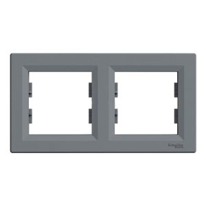 Рамка 2-місна горизонтальна Сталь ASFORA (EPH5800262), Schneider Electric