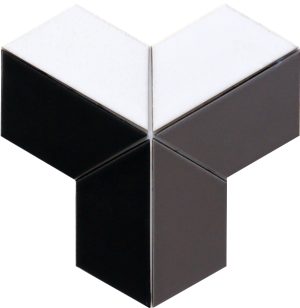 Мозаїка T X3 69001 Trapeze White Black Grey Shedol 264x264x9 Котто Кераміка
