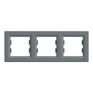 Рамка 3-місна горизонтальна Сталь ASFORA (EPH5800362), Schneider Electric
