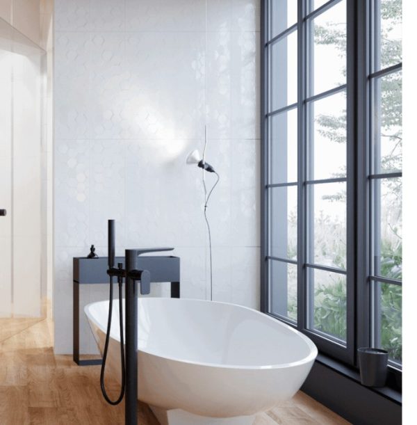 Плитка стінова CCR12-1 Hexagon White RECT 250x750x9 Ceramika Color - Зображення 2
