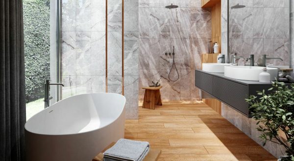 Плитка стінова Marble Grey RECT 250x750x9 Ceramika Color - Зображення 2
