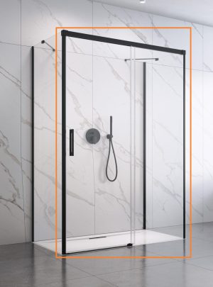 Душові двері Idea Black KDS+S 100 R RADAWAY