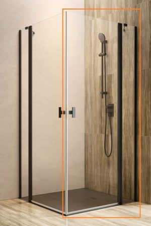 Душова кабіна (половина) NES 8 Black KDD II 80 R RADAWAY