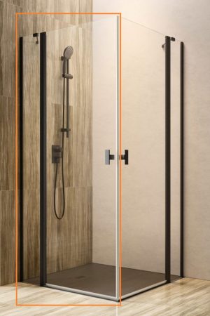 Душова кабіна (половина) NES 8 Black KDD II 80 L RADAWAY