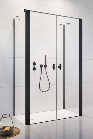 Душові двері NES 8 Black DWD+2S 100 RADAWAY