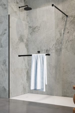 Душова стінка з рушникотримачем Modo New Black II 150 RADAWAY