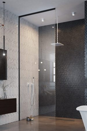 Душова стінка Modo X Black II 300-1000x2501-3000 RADAWAY