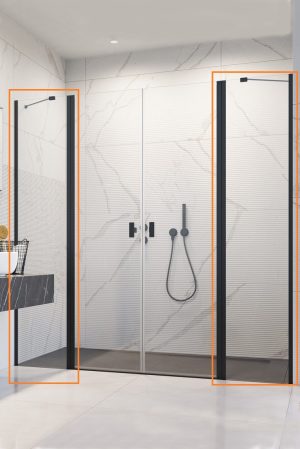 Комплект фронтальних стінок Nes Black DWD II 870 RADAWAY