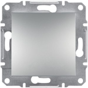 Вимикач 1-клавішний 10A Алюміній ASFORA (EPH0100161), Schneider Electric