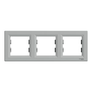 Рамка 3-місна горизонтальна Алюміній ASFORA (EPH5800361), Schneider Electric